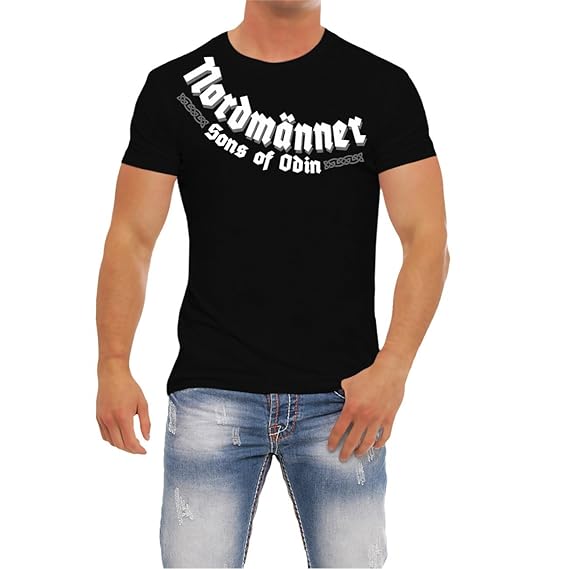 Life Is Pain Männer und Herren Tshirt Wikinger LEBENSRUNE (mit Rückendruck)