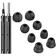 Polislime Replacement Ear tip for Powerbeats Pro, Beats Earbuds Replacement Tips,Wireless Earphone Headphones, Silicone Earbuds Buds Set with Cleaning kit 【Black】