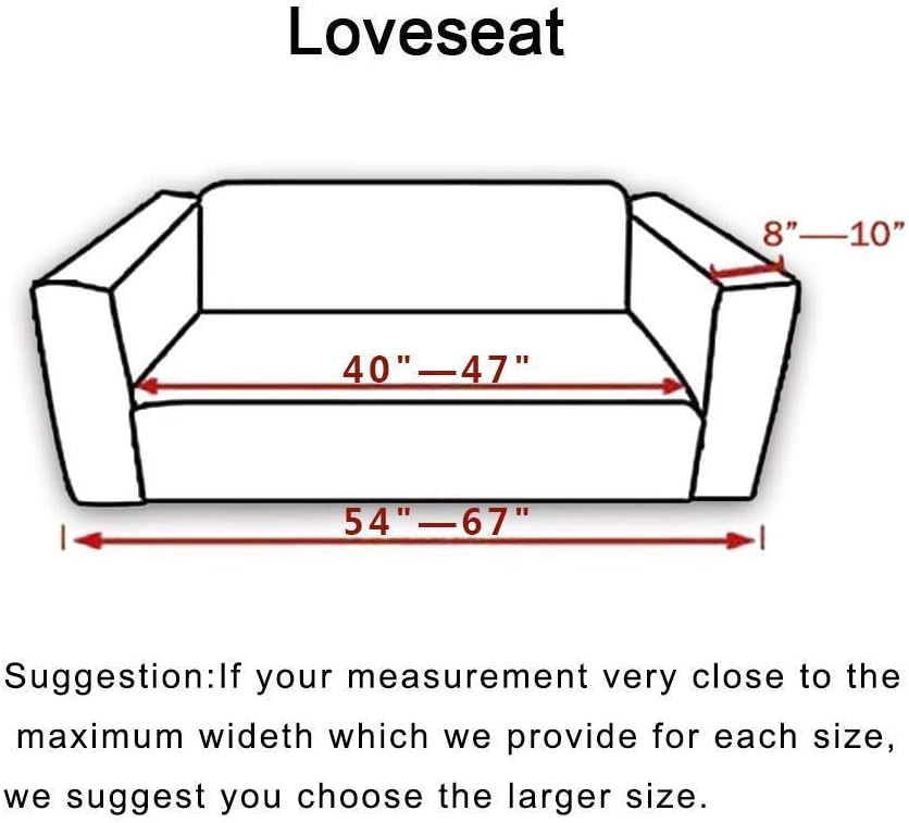nordmiex Stretch Sofa Slipcovers Fitted Furniture Protector Printed Sofa Cover Stylish Fabric Couch Cover with 2 Pillowcases for 2 Cushion Couch(Loveseat-2 Seater,Geometric): Home & Kitchen