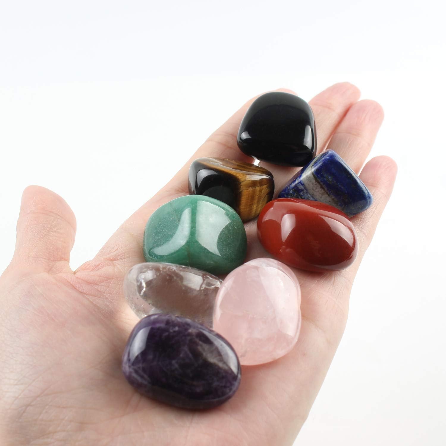 vuUUuv Chakra Stones Set -Reiki Healing Crystals for Healing, Meditation, Chakra Balance or Ritual (8 Pcs Set): Home & Kitchen