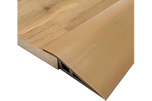EASEINSTALL Floor-Transition-Strip Vinyl-Door-Threshold-Strips 72 inch, Threshold 1/2'' ~ 3/5'', Thresholds for Doorways, Edge-Reducer Threshold-Transition-Strip for Door/Carpet/Tile/Floor (Brown)