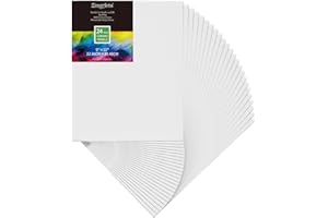 ZingArts Black Canvases for Painting 9X12 Inch 24-Pack Professional Painting Canvas Panels (9X12IN 24PCS)