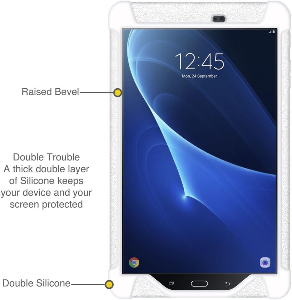 AMZER 98906 Silicone Skin Jelly Case Cover for Samsung Galaxy Tab A 10.1 inch 2016 - Solid White - Image 4