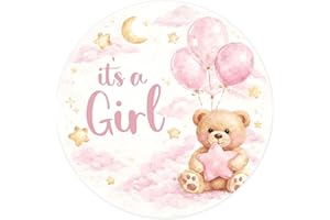 120 Pack It’s a Boy & It’s a Girl Baby Shower Stickers, Round Teddy Bear Moon Star Labels, Gender Reveal Party Favors, Baby S