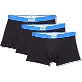 HUGO mens 3 Pack Blue Logo Trunks