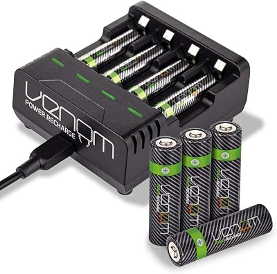 Venom Rechargeable Batteries Plus Charging Dock AA AAA 2100mAh 800mAh