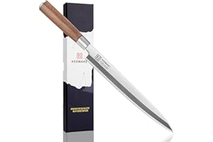 KEEMAKE Sushi Knife Japanese 10.5 inches, Sashimi Knife with VG10 Stainless Steel with Single Bevel Blade Yanagiba Knife, Sus