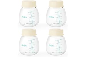 BALIME 6oz Milk Storage Bottles, Compatible with Spectra Pumps, BPA-Free, Leak-Proof Design, Dual Use as milk Storage Containers for Fridge or Freezer（4-Pack）