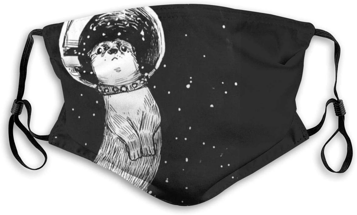 PJKOGMBJ Space Cap Squirrel PM2.5 Mouth Face Masks,Effective Powder and Dust Mask,N95 Mask Washable and Reusable Double Layered Face Mask -Free Two Filters