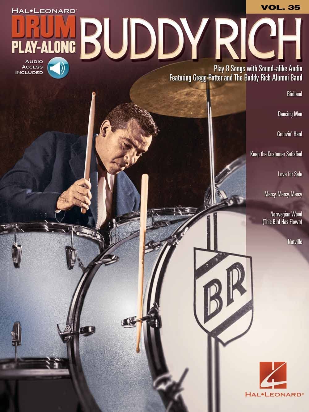 DPA VOL 35 BUDDY RICH DRUMS BK/AUDIO (Hal-Leonard Drum Play-Along) (Includes Online Access Code)