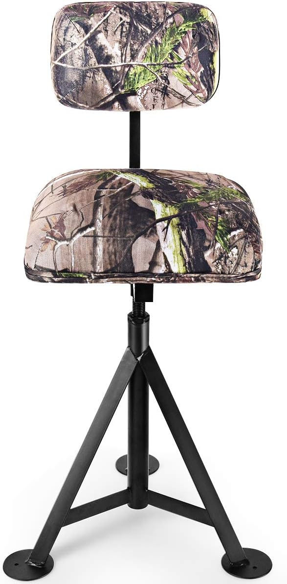 LDAILY Moccha Camouflage Swivel Hunting Chair, Portable