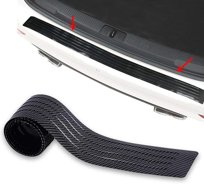 runmade Carbon Fiber Style Rubber 41 inch Rear Bumper