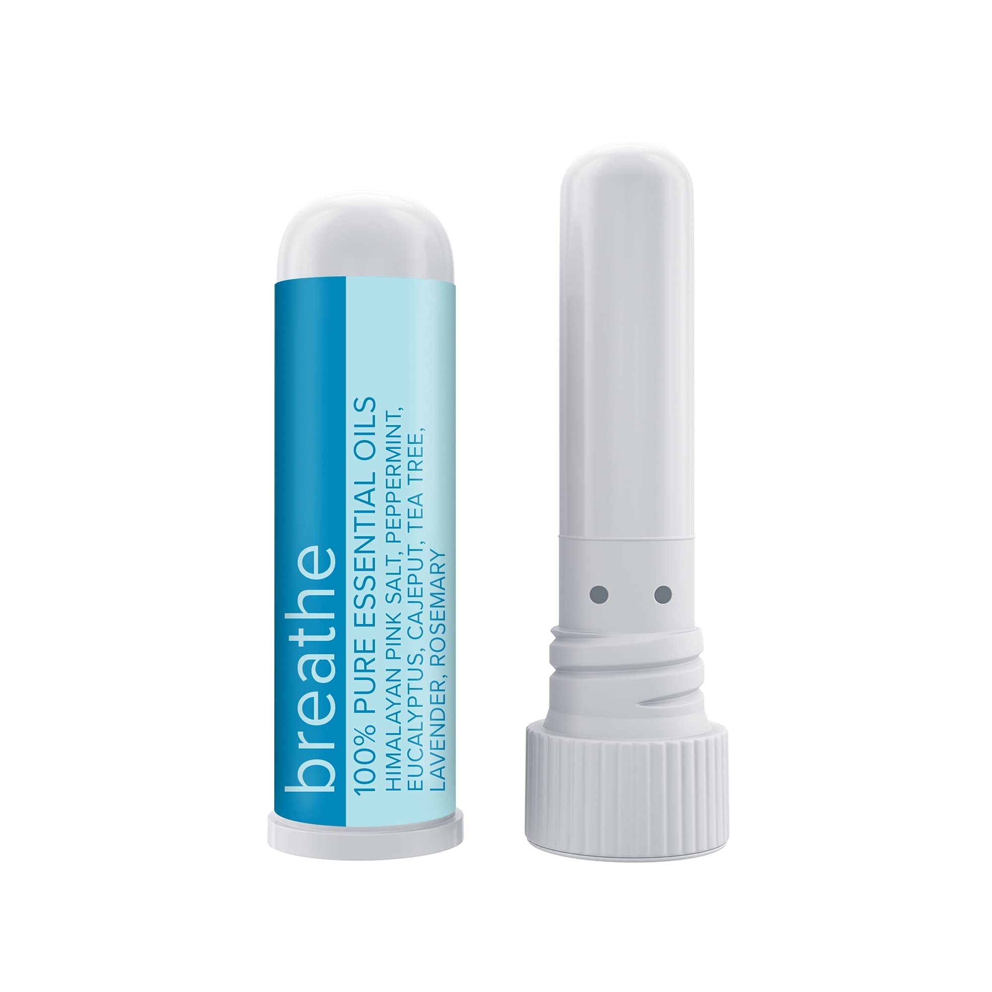 MOXE Breathe | Himalayan Salt Inhaler | Help Clear Congestion, Boost Focus and Improve Breathing | Natural Aromatherapy | Peppermint, Lavender and Tee Tree Essential Oil (1 Pack)