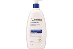 Aveeno Skin Relief Moisturizing Lotion, Shea Butter, Dimethicone, Triple Oat, Itchy, Dry Skin Body Moisturizer, Fragrance Fre