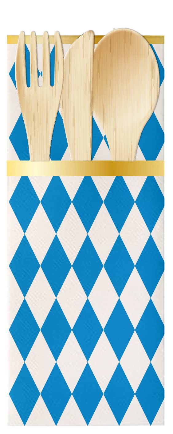 Folat 66073 Cutlery Bags October Beer Festival Set of 6, Multicoloured