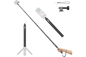 VRIG EXPRESS VRIG TP-13 52inch Invisible Selfie Stick for Insta360 for GoPro 11 10 9 8 7, ONE X3, X2, X, Insta360 ONE R, RS, Insta 360 Camera,1/4" Extended Monopod Pole compatiable with Sports Camera