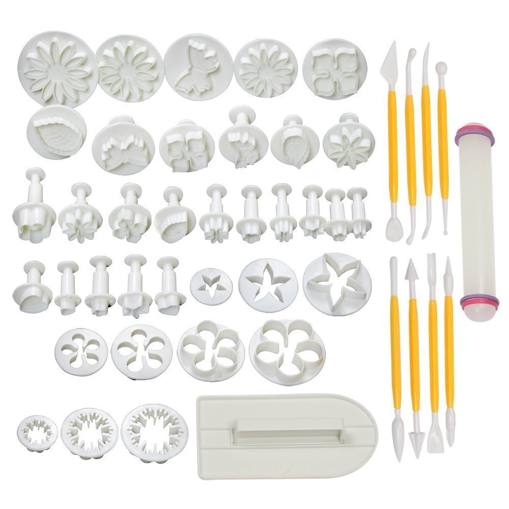HOSL Cake Tools 14 sets (46pcs) Flower Fondant Cake Sugarcraft
