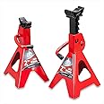 Jack Boss Jack Stands 2 Ton (4,000 LBs) Lifting Car Stand, Fit Use for Cars Automotive Small Vehicles, Red, 2 Pack