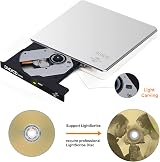 BUNUD External CD/DVD Drive USB 3.0 Type-C Lightscribe with SD/TF Slot view 2