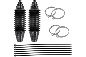 GAOLAOSY Car Steering Rack and Pinion Boot Kit, Waterproof & Dustproof Silicone Auto Inner Tie Rod Boot with Locking Clamps and Cable Ties, Universal Vehicle Replacement Accessories
