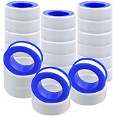 mifengda 30 Rolls Thread Seal Tapes, Teflon Tape 1/2 PTFE Pipe Sealant Tape Industrial Thread Sealants Plumbers Thread Tape for Leak Water, Plumbers, Plumbing, Air Head, Thread Pipe, 1/2" x394" White