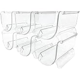 Sutekus 6 Pack Stackable Wine Rack Wine Holder Water Bottle Holder Plastic Counter Top Storage Organizer for Fridge, Cabinet, Pantry, Kitchen