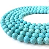 4mm Blue Turquoise Beads Round Gemstone Loose Beads for Jewelry Making (90-95pcs/strand)