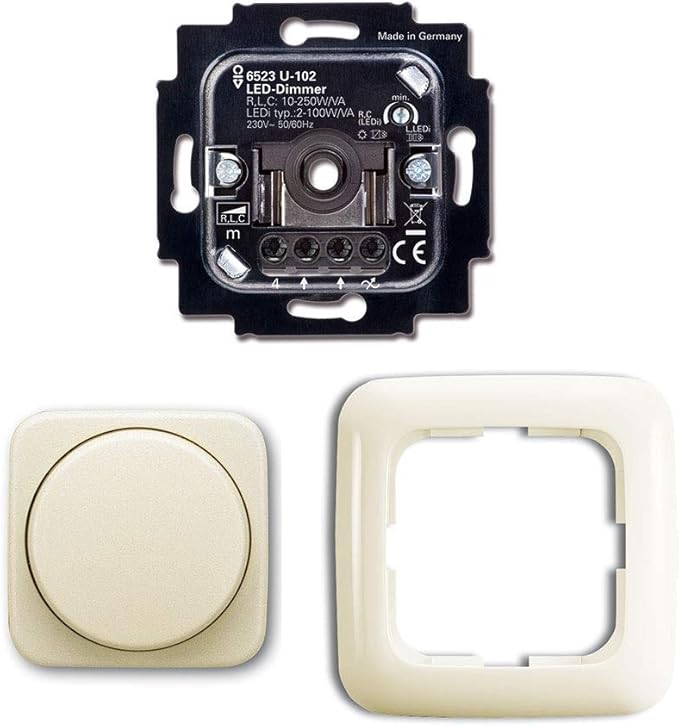 Complete Set Busch Jager Led Dimmer Switch Cream Reflex Si 6523 Model 102 Successor To 6523u Amazon De Diy Tools Busch Jäger Dimmer Led