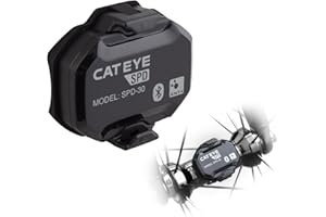 CAT EYE CATEYE Magnetless Speed/Cadence Sensors – IPX7 Waterproof Wireless Bluetooth ANT+ Bike Computer RPM Sensor for Road, Spin Bikes and Smart Trainers, Compatible with Rouvy, Zwift, Peloton, Wahoo