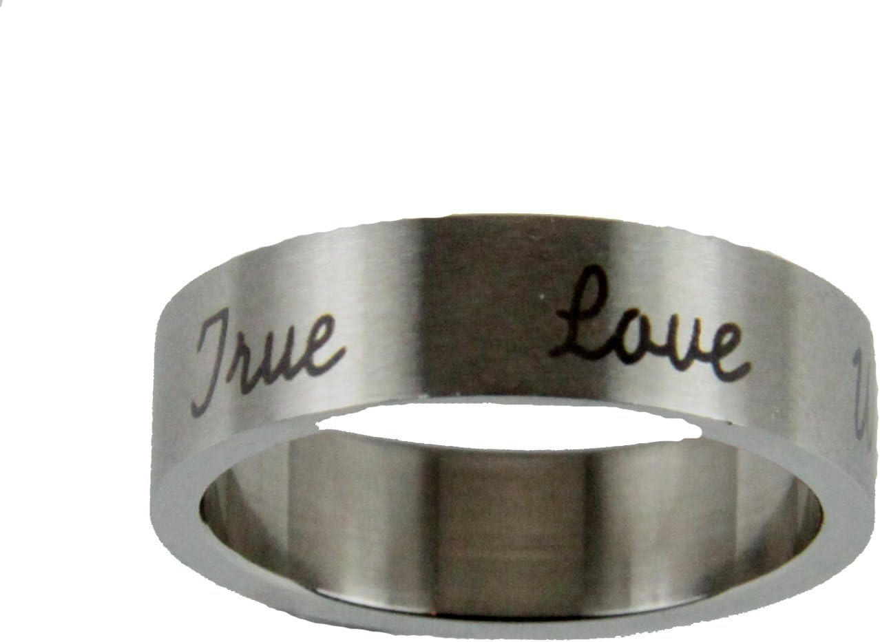 S45 True Love Waits Stainless Steel Band Ring Purity Abstinence W8 Marriage Christian Virginity