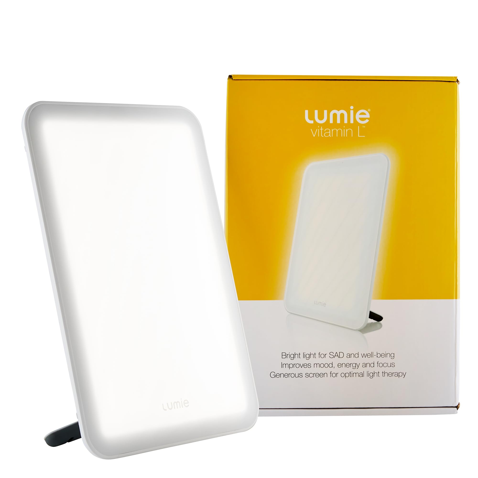 Lumie Vitamin L, Slim Light Box for Effective SAD Light Therapy, White