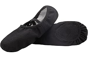 PRCFURDCGE Ballet Shoes for Girls Ballet Slippers Canvas Ballet Dance Shoes for Toddler/Little Kid/Big Kid