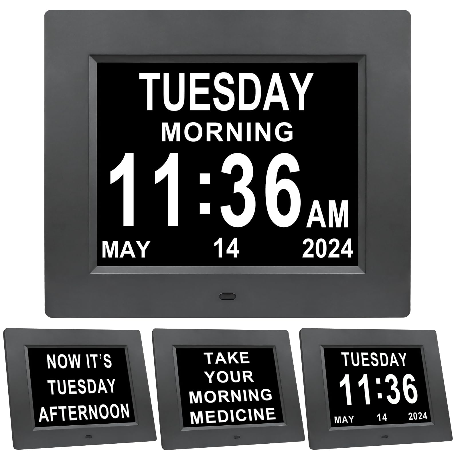 Jaihonda Memory Loss Clock with Day and Date for Elderly, Calendar Dementia Clocks for Seniors with Auto Dimmer,8 Alarm Options,Non-Abbreviated Day & Month,Large Number Digital Clocks — image 1