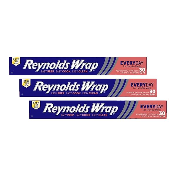REYNOLDS WRAP ALUMINUM FOIL 10YD. X 12″, 30 SQ. FT BOXED (PACK OF 3)