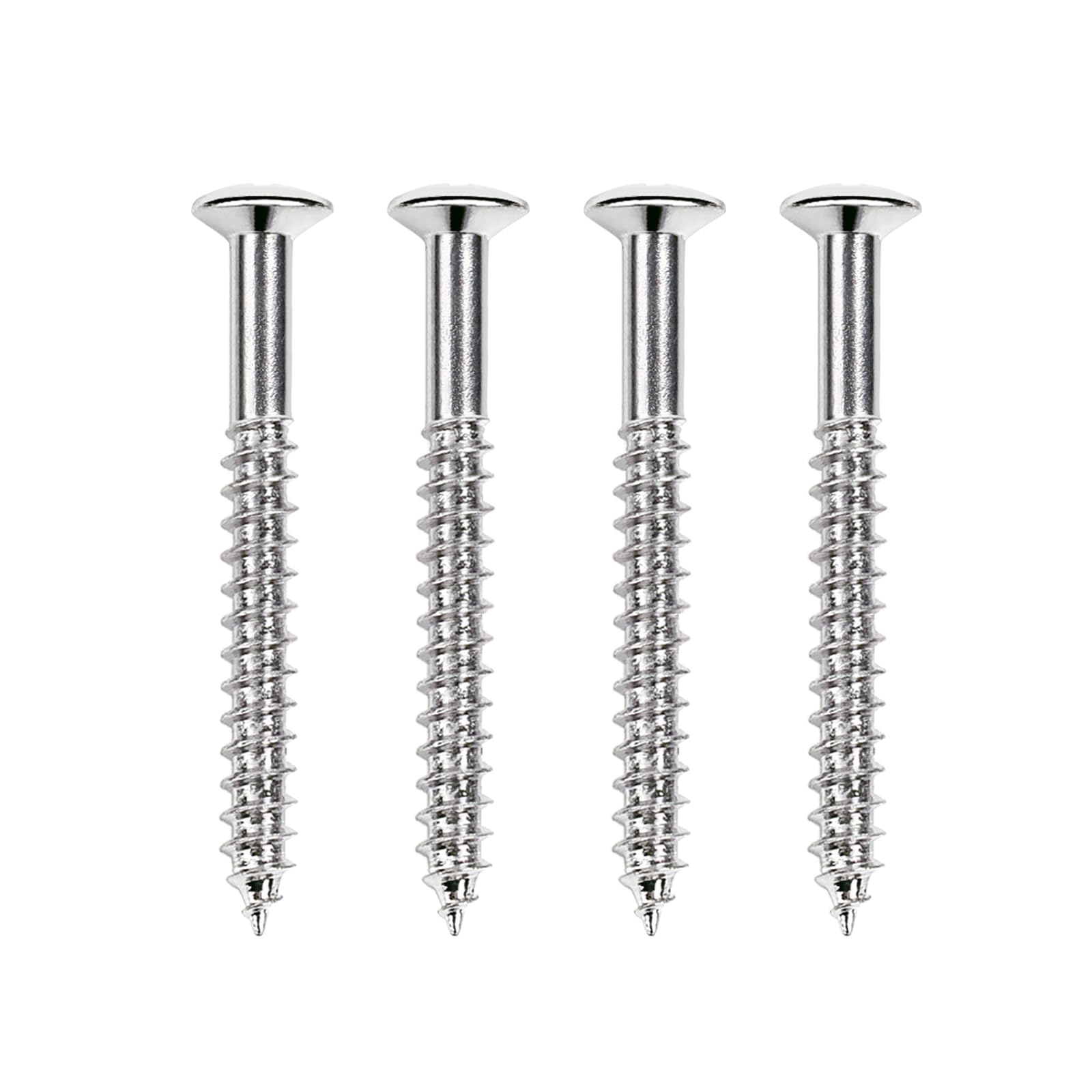 Banworks Electric Guitar Screws Neck Plate Mounting Screws 5mm (13/64") Neck Guard Screws Set for Squier Strat ST Tele Guitars Pack of 4 JT/LSD-02 Chrome
