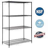 4-Tier Wire Shelving Unit Steel Large Metal
