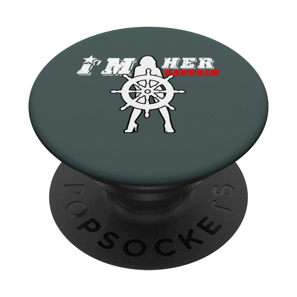 I'm the Captain of this Boat Pontoon Boatman Boating Sailing PopSockets PopGrip: Swappable Grip for Phones & Tablets