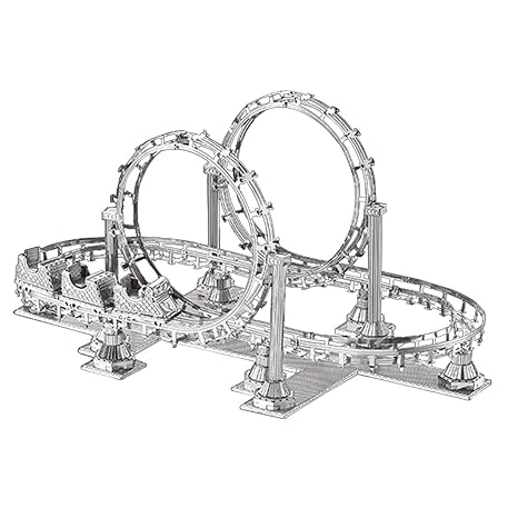 GODNECE 3D Puzzle Metall Bausatz Puzzle Modell Bausatz Metall Achterbahn Spielzeug