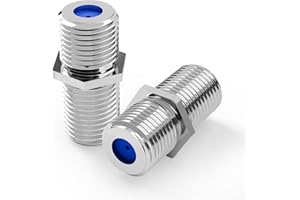 VCE RG6 Coax Cable Connector, F-Type Cable Extension Adapter Connects Two Coaxial Video Cables 2-Pack