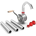Locci Barrel Pump 15 to 55 Gallon Drum Pump Rotary Hand Pump Fuel Pumps Transfer, Hand Drum Pump, Aluminum Heavy Duty Rotary Barrel Pump For Kerosene, Oil, Diesel, Hydraulic Fluid