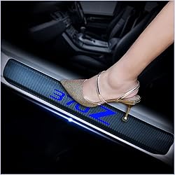 kaiweiqin 4Pcs Car Door Sill Scuff Plate Cover for