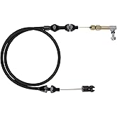 Lokar XTC-1000HT 24" Throttle Cable Kit with Black Stainless Steel Housing and Black Fittings