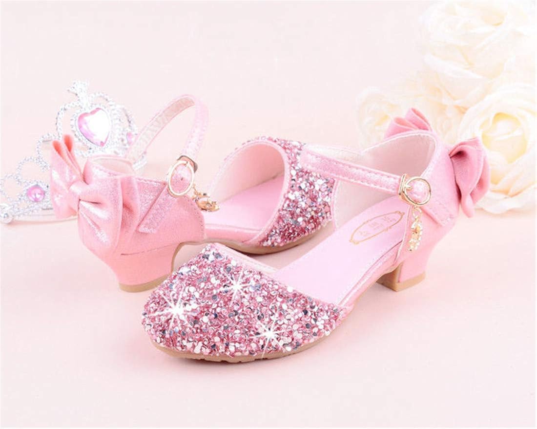 YOGLY Prinzessin Schuhe Elsa Glitzer - Sandalen Für Mädchen Mit Kristallen