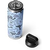 YETI Rambler 26 oz Bottle, Leakproof, Vacuum Insulated, Stainless Steel with Chug Cap, Blue Camo