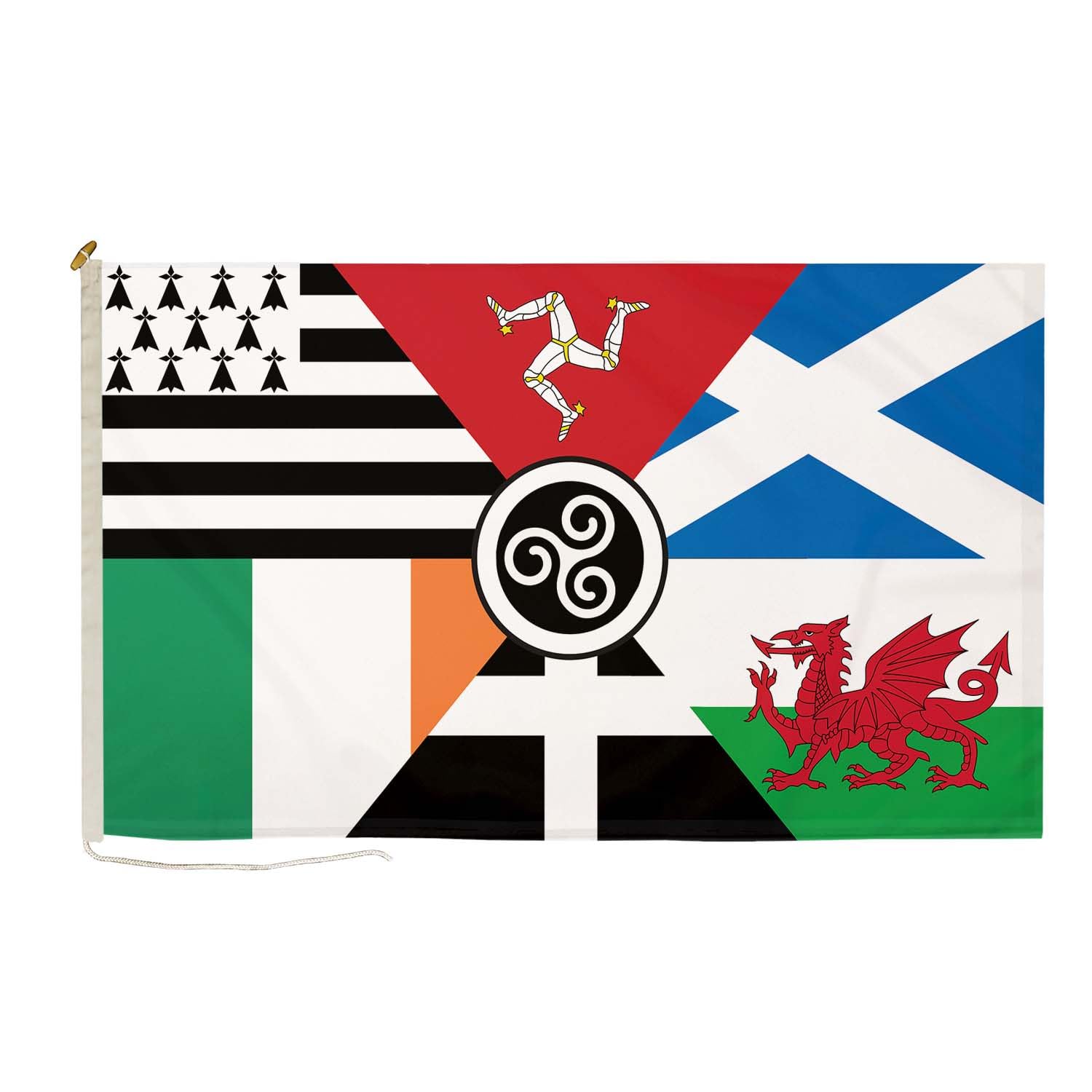 DuraFlag Celtic Nations 3ft x 2ft with Rope and Toggled - Premium Quality 3x2ft (90x60cm) Flags