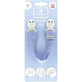 Attache Bavoir Avec 2 Clips - Bretelle Réglable Pour Bébé, Repas, Poussette, Bleu