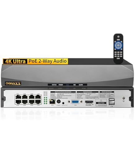 Amazon.com : 4K 8-Channel Wired POE NVR Network Video Recorder