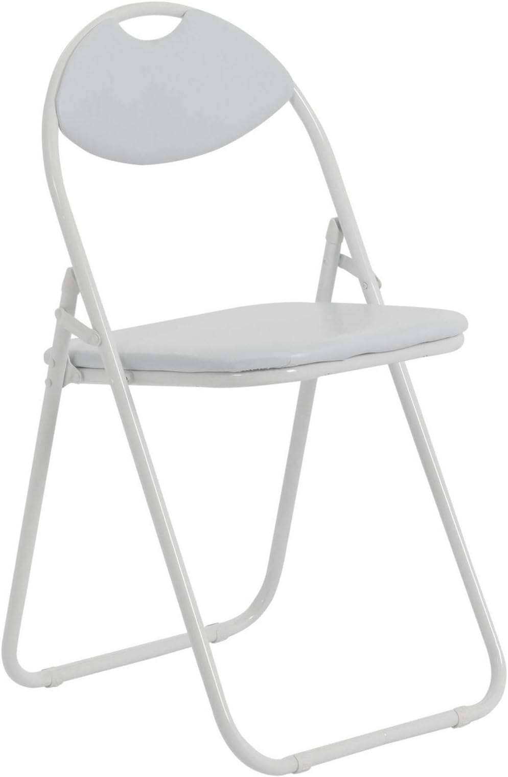 Harbour Housewares White Padded Folding Chair 114kg Capacity