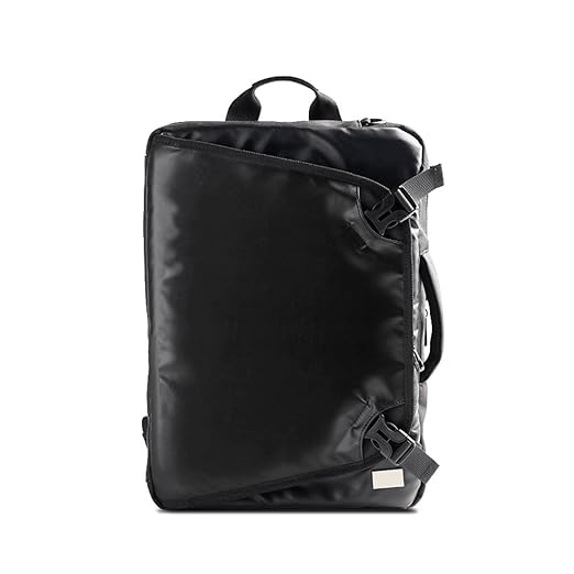 Scarters Premium Canvas Splash-Proof, Jet Black 2 in 1 Backpack and Messenger Bag for 15.6 inch Laptop: The Organiser