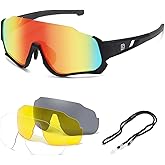 DUCO Polarized Kids Sunglasses Youth Baseball Sun Glasses Sports Teens Cycling Shades Boys Girls with 3 Lenses DK280